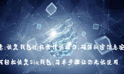 注意:恢复钱包过程需谨慎操作,确保私密信息安全。
如何轻松恢复Sia钱包:简单步骤让你无忧使用