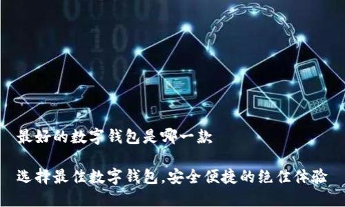 最好的数字钱包是哪一款

选择最佳数字钱包，安全便捷的绝佳体验